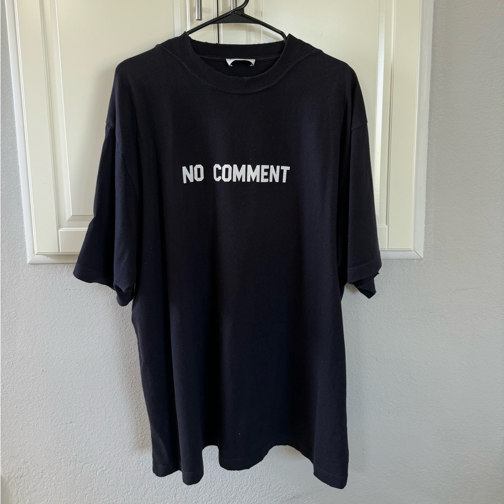 Balenciaga T- Shirt “No Comment” Dark Blue (Size S）